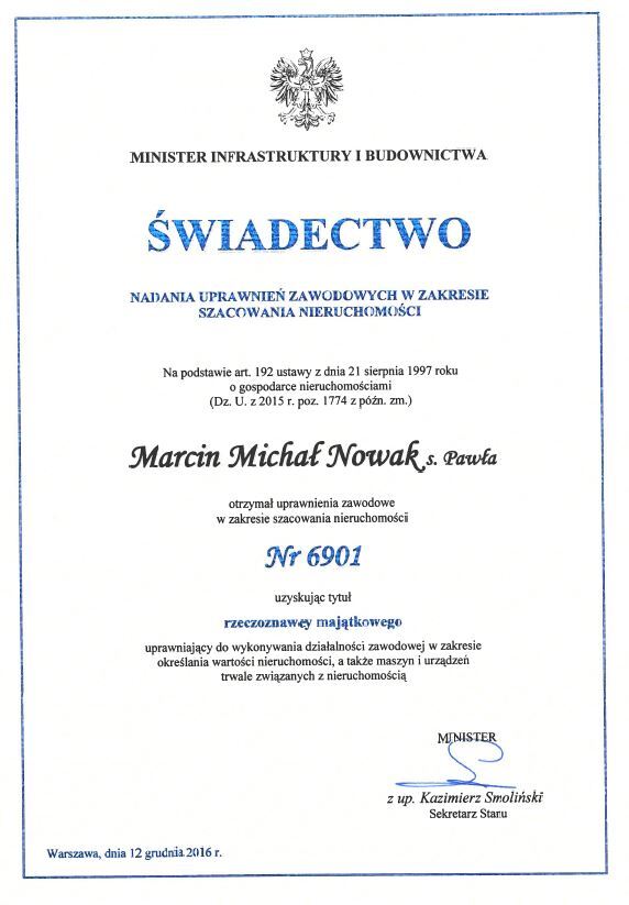 Licencja Rzeczoznawcy Majątkowego